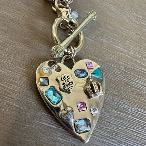 Rare Y2K Juicy Couture heart charm necklace
